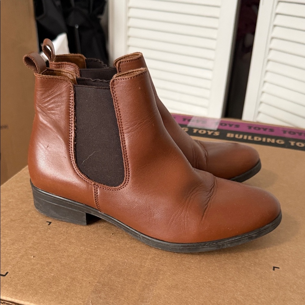Aldo Brown Leather Ankle Boots